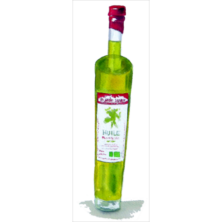 huile d'olive au basilic tisane tisanes et baumes aux plantes médicinales cultivées en Bretagne à Kergrist à la ferme Un jardin sauvage par Sacha